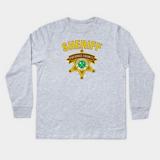 Patience County Sherriff Kids Long Sleeve T-Shirt